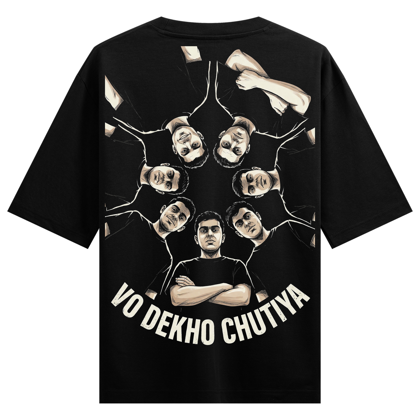 Miror Oversized T-Shirt by PRDGY — surreal mirror effect with bold Hindi text, streetwear design