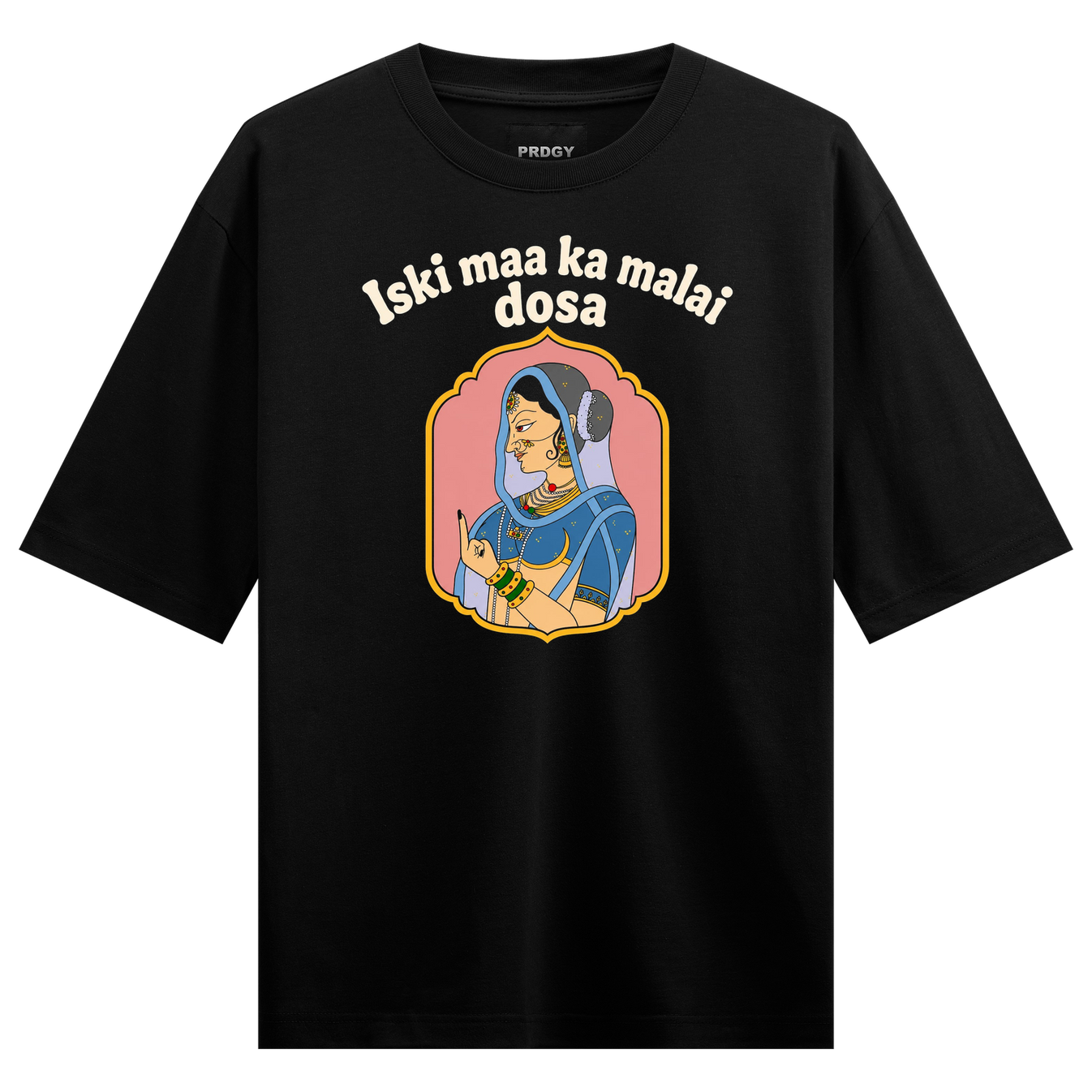 Dosa Diplomacy T-Shirt by PRDGY — vibrant illustration of a dosa with quirky elements, desi design