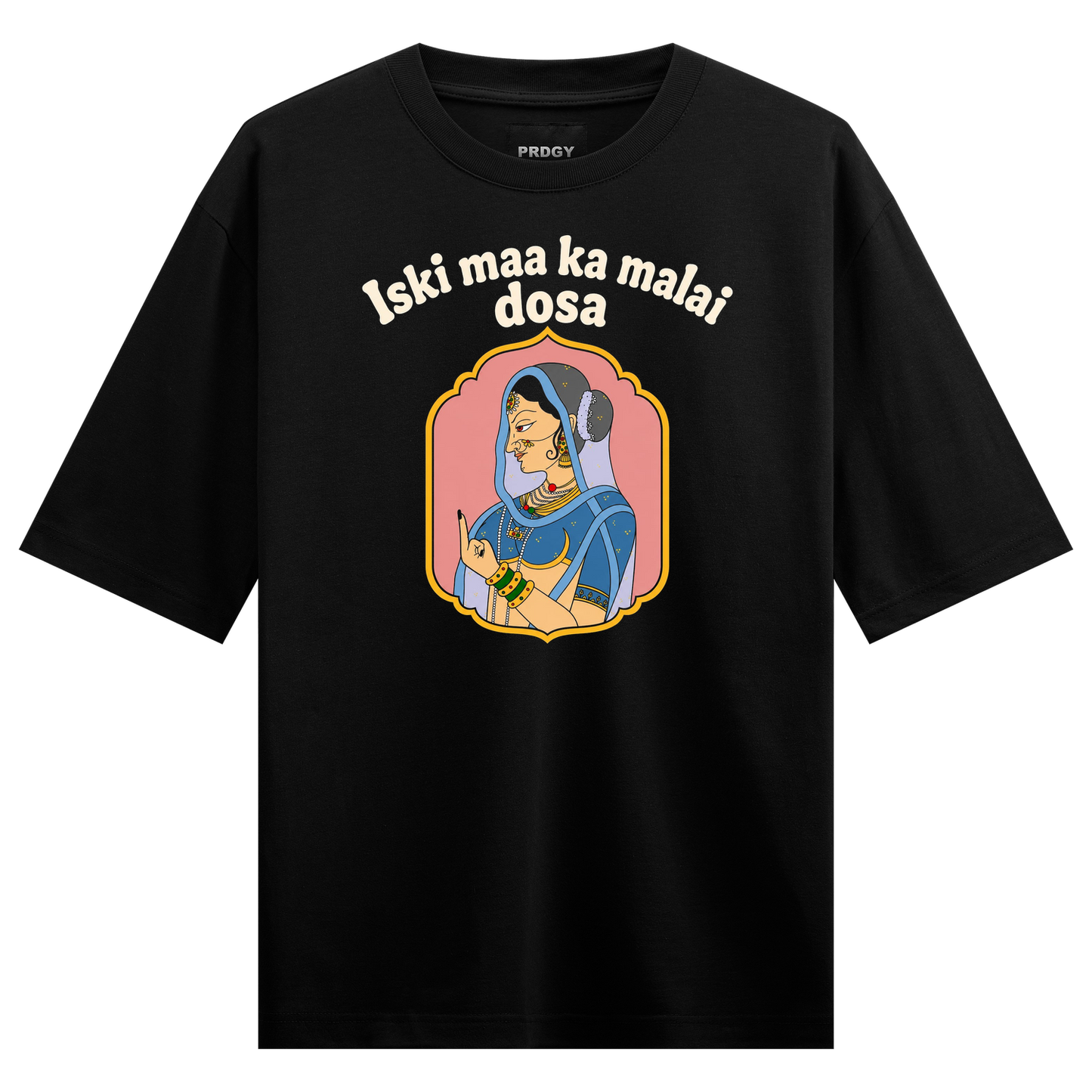 Dosa Diplomacy T-Shirt by PRDGY — vibrant illustration of a dosa with quirky elements, desi design