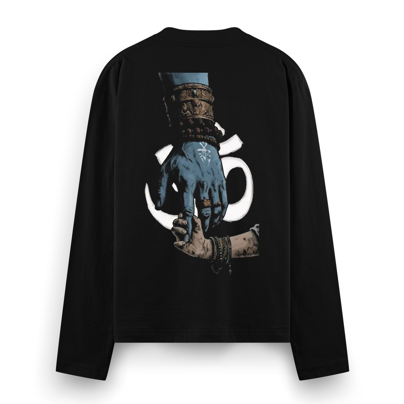 Hold the Divine Full Sleeve T-Shirt by PRDGY — bold graphic of divine symbols, spiritual design