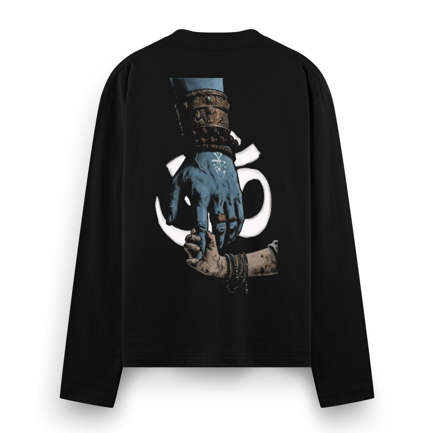 Hold the Divine Full Sleeve T-Shirt by PRDGY — bold graphic of divine symbols, spiritual design