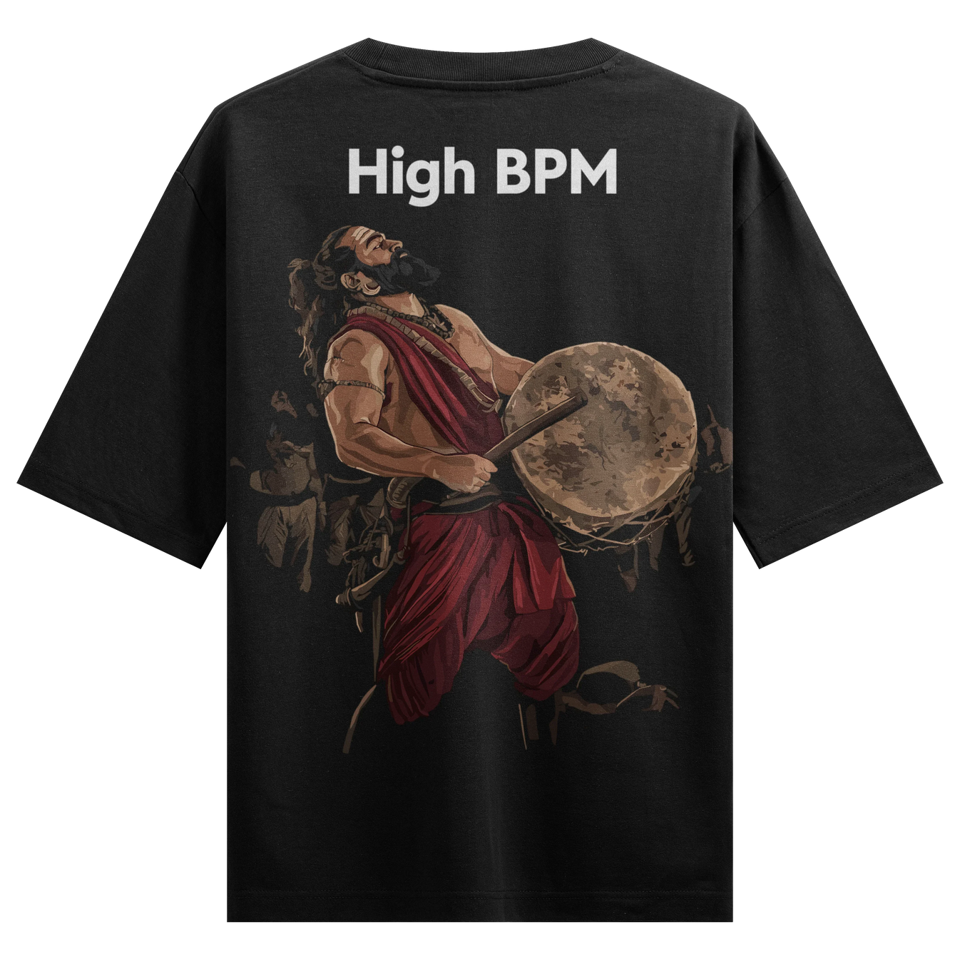 High BPM artwork on PRDGY oversized t-shirt