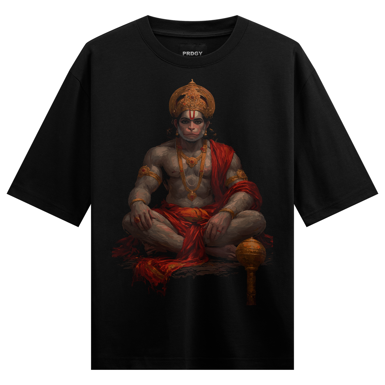 Sankat Mochan Oversized T-Shirt by PRDGY — Hanuman graphic design, spiritual design