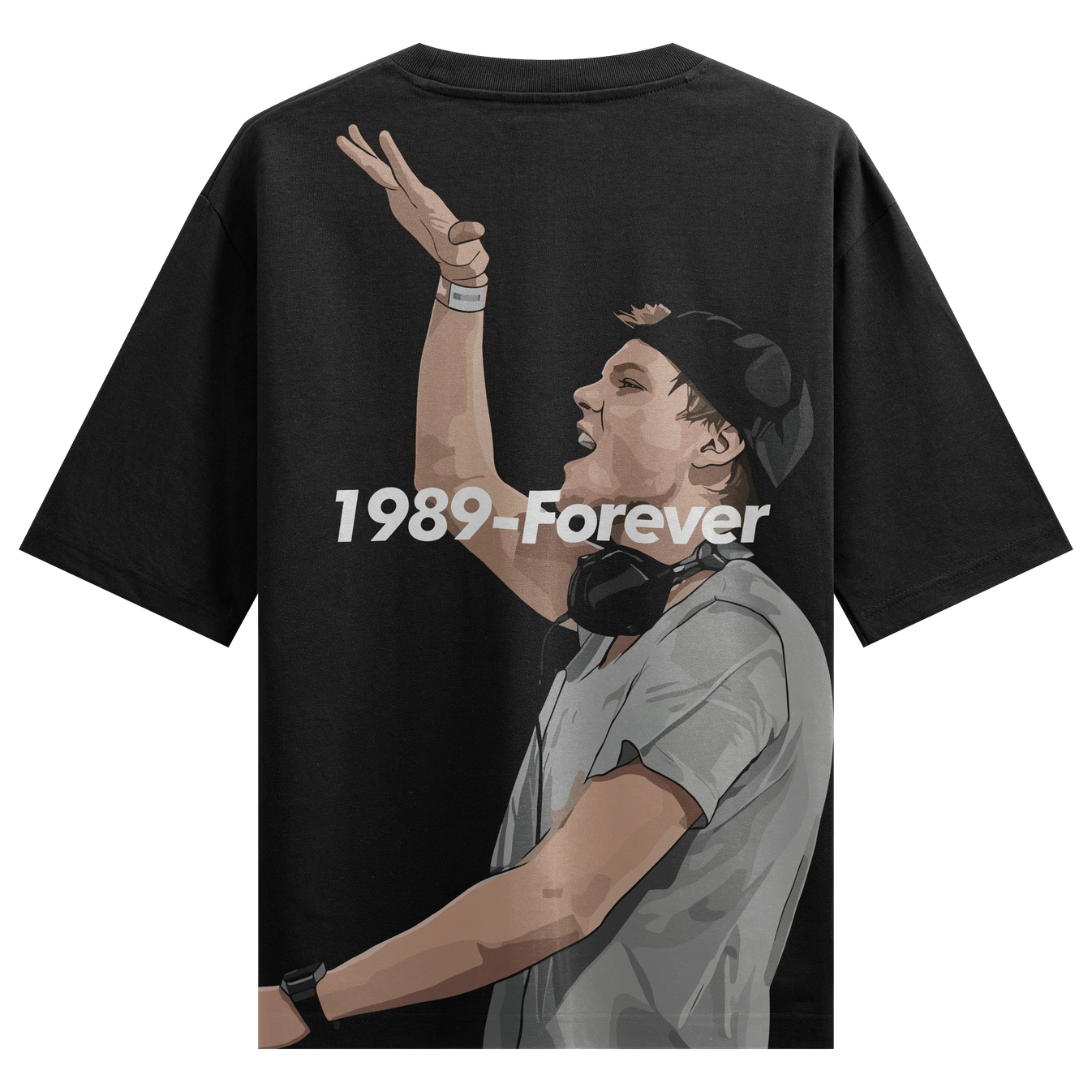 Avicii artwork on PRDGY oversized t-shirt