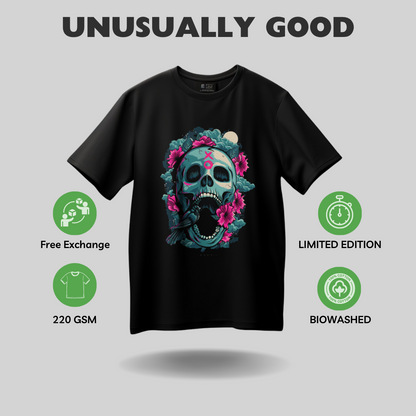 PRDGY Aesthetic Skull Oversized T-shirt