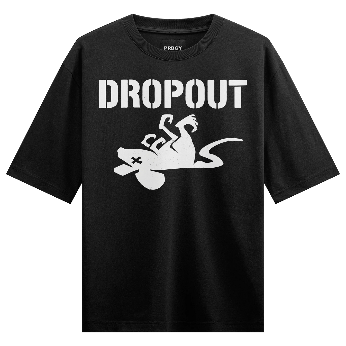 Rat artwork on PRDGY oversized t-shirt