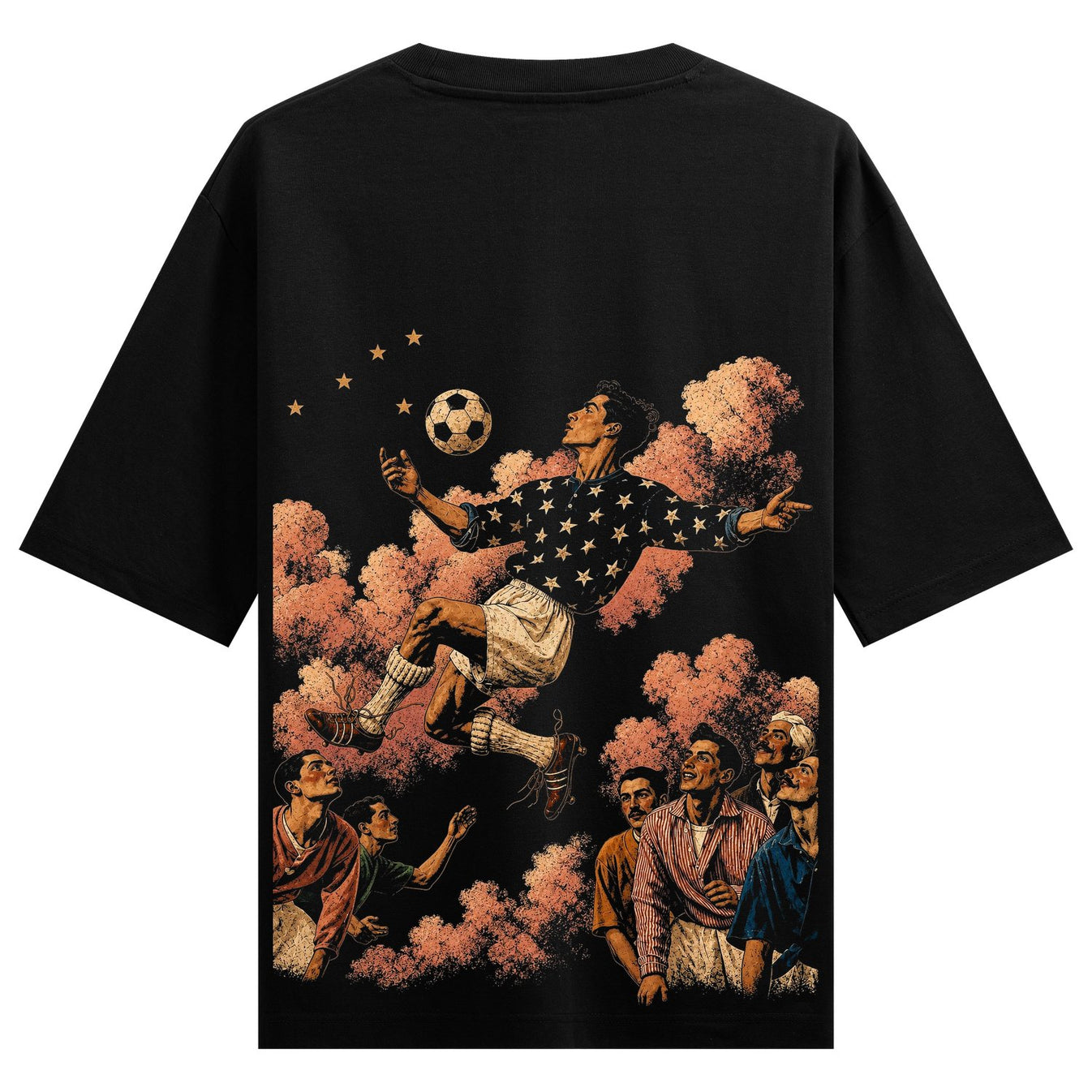 celestial t shirt artwork on PRDGY oversized t-shirt