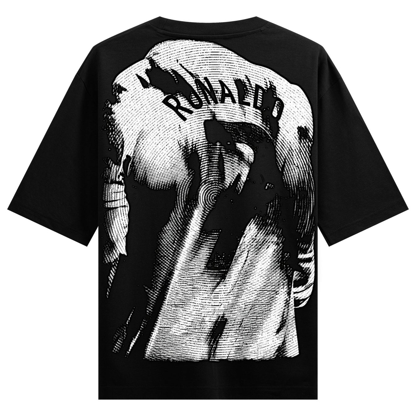sports cap artwork on PRDGY oversized t-shirt