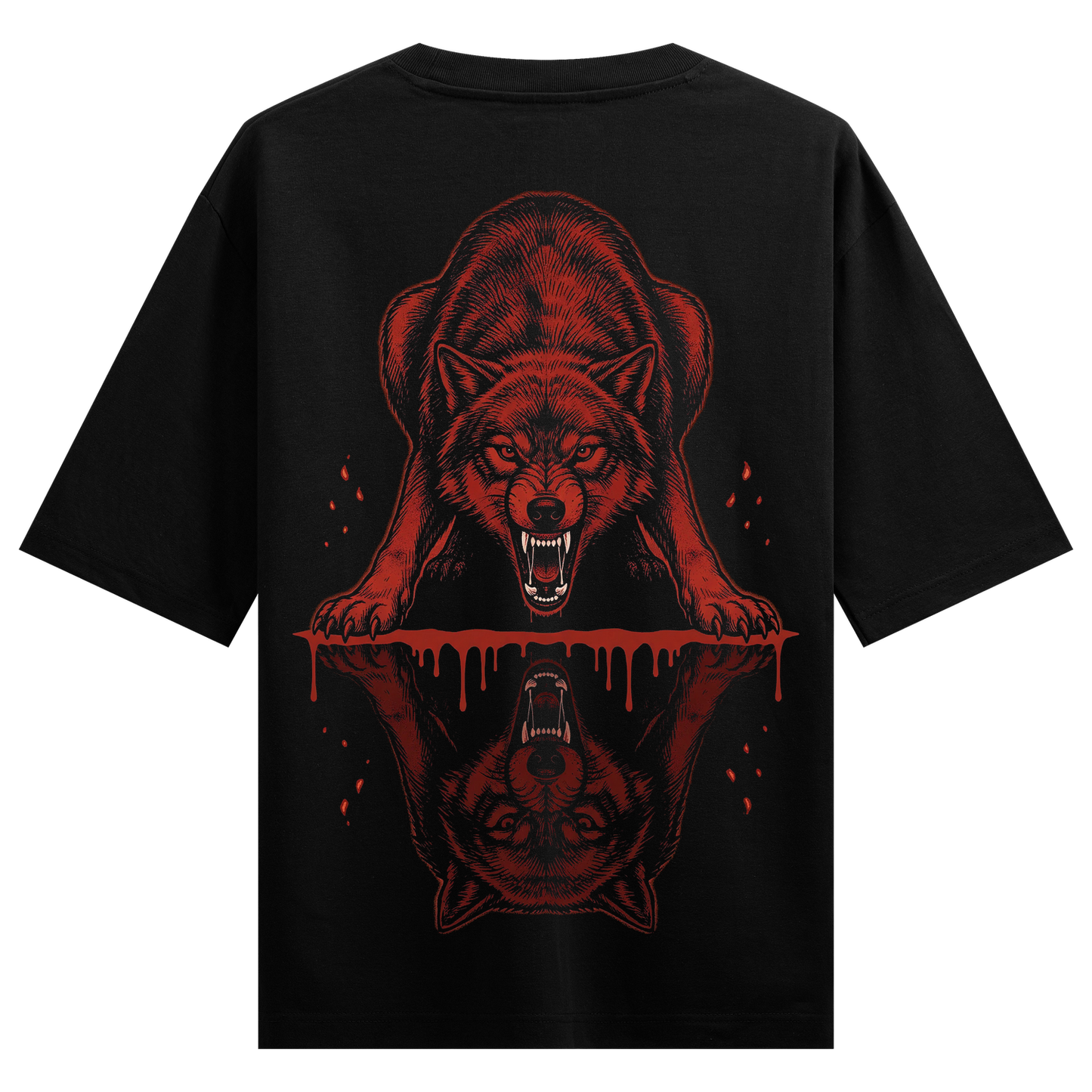 PRDGY Dual Wolf Oversized T-shirt