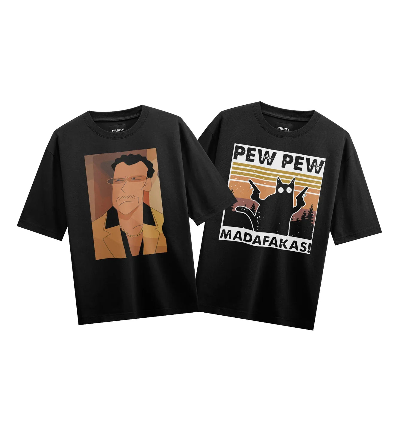 Pulp Fiction artwork on PRDGY oversized t-shirt