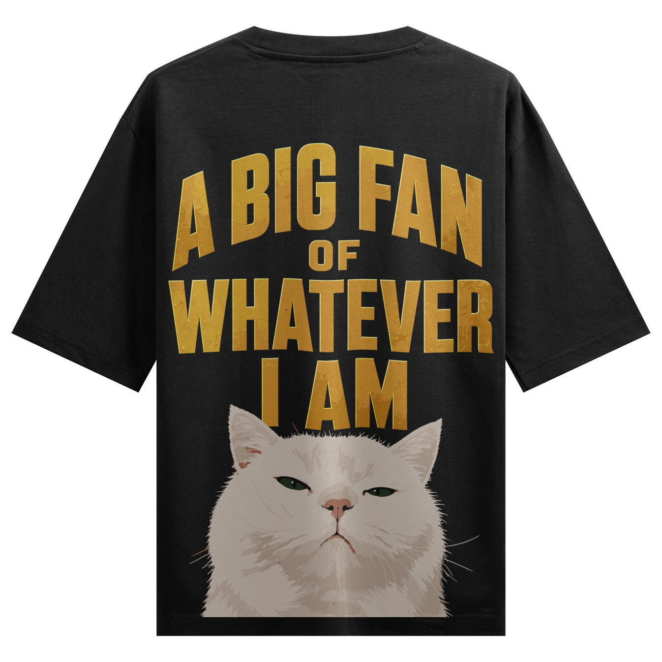Grumpy Cat Fan T-Shirt by PRDGY — grumpy white cat illustration, animal print design