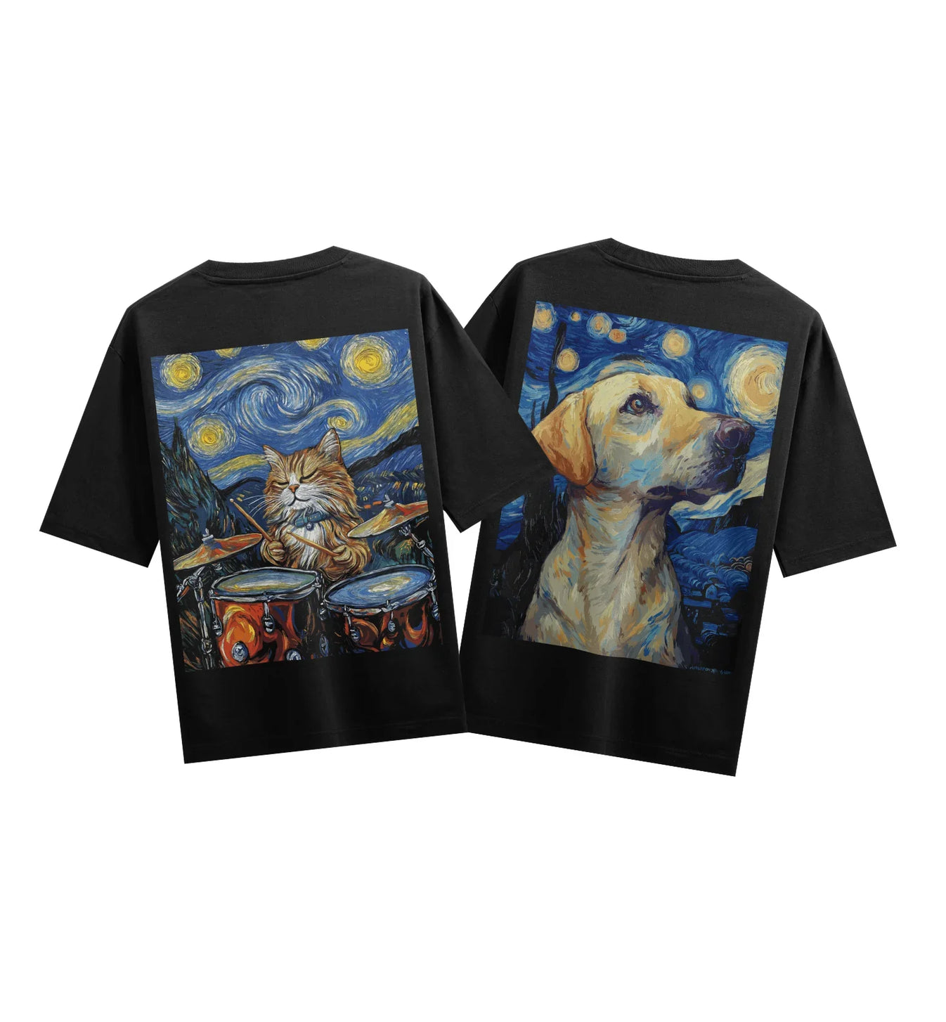 Van Gogh Starry Night artwork on PRDGY oversized t-shirt