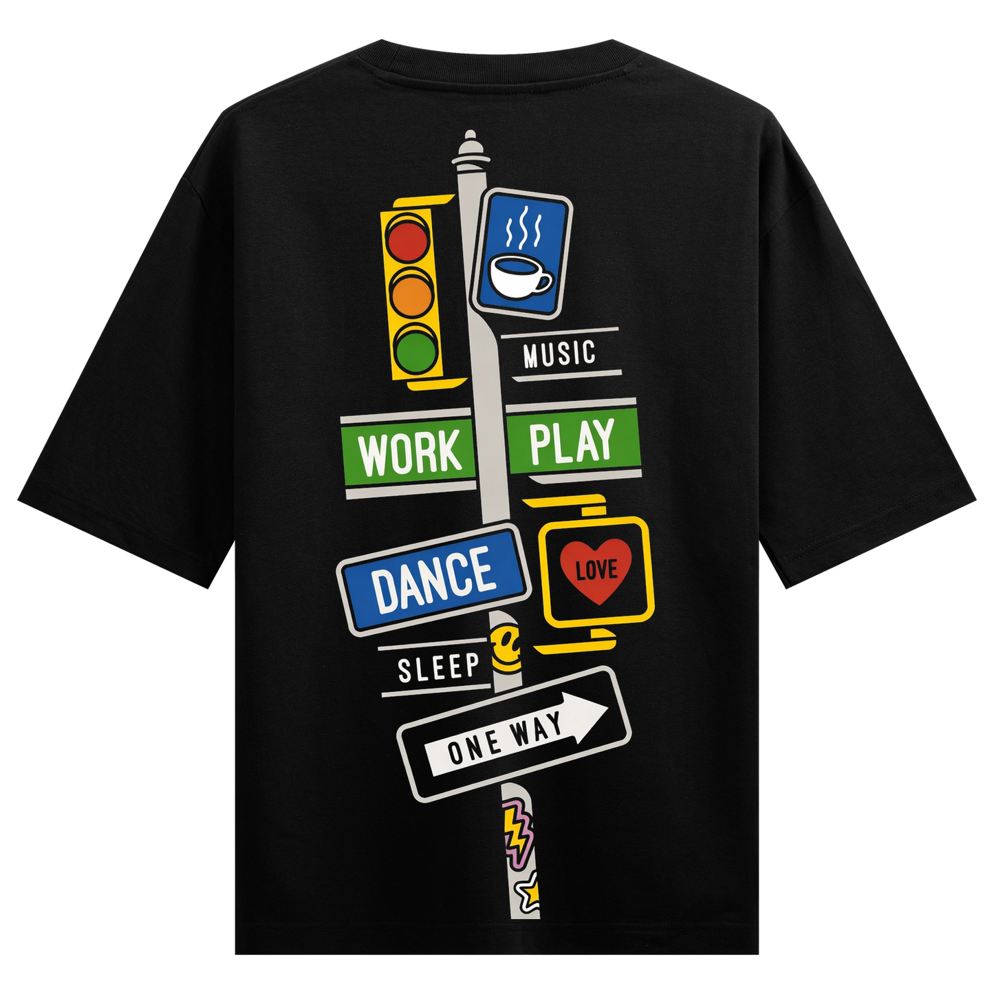 PRDGY Life Directions Oversized T-shirt