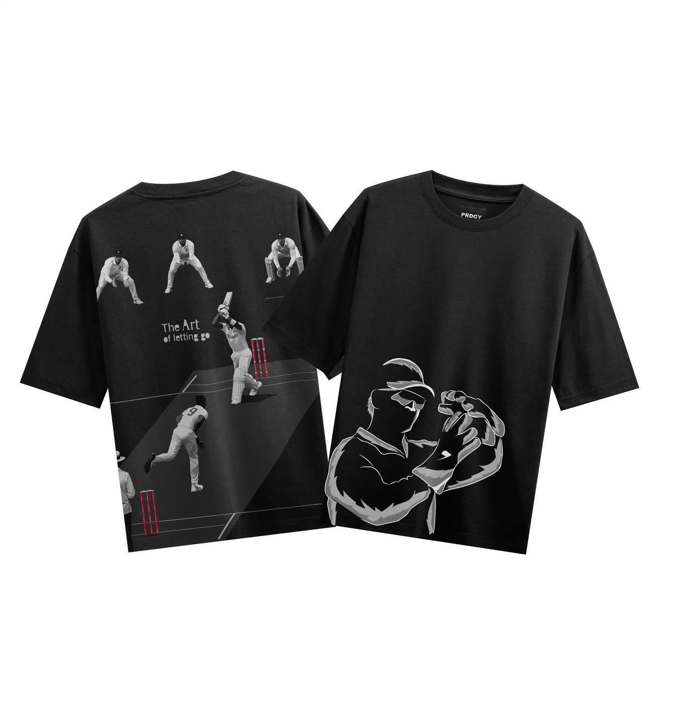 The Art Of Letting Go artwork on PRDGY oversized t-shirt