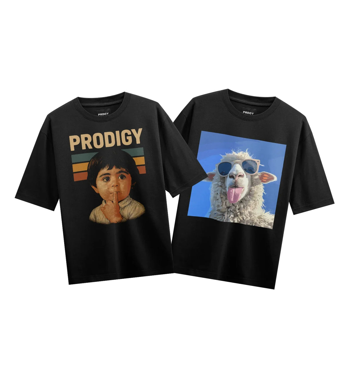 Llama artwork on PRDGY oversized t-shirt