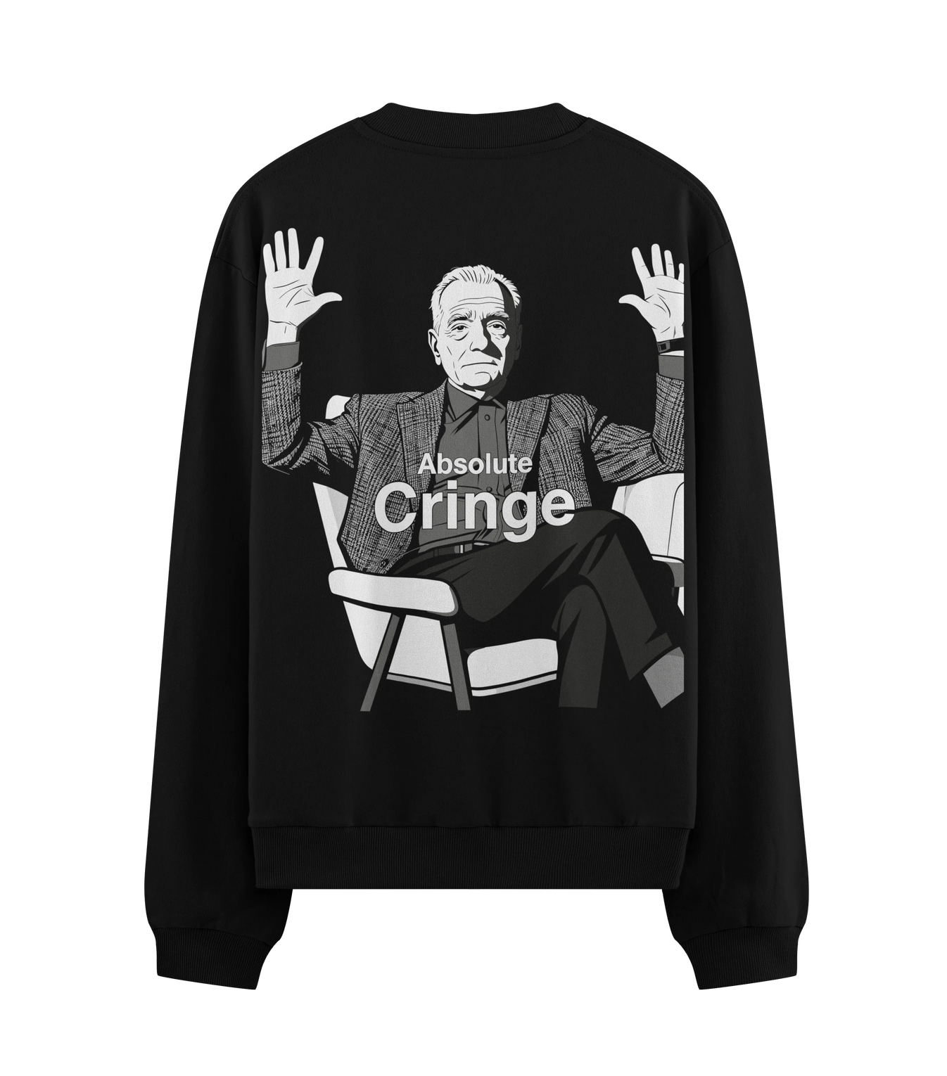 Absolute Cringe artwork on PRDGY sweatshirt