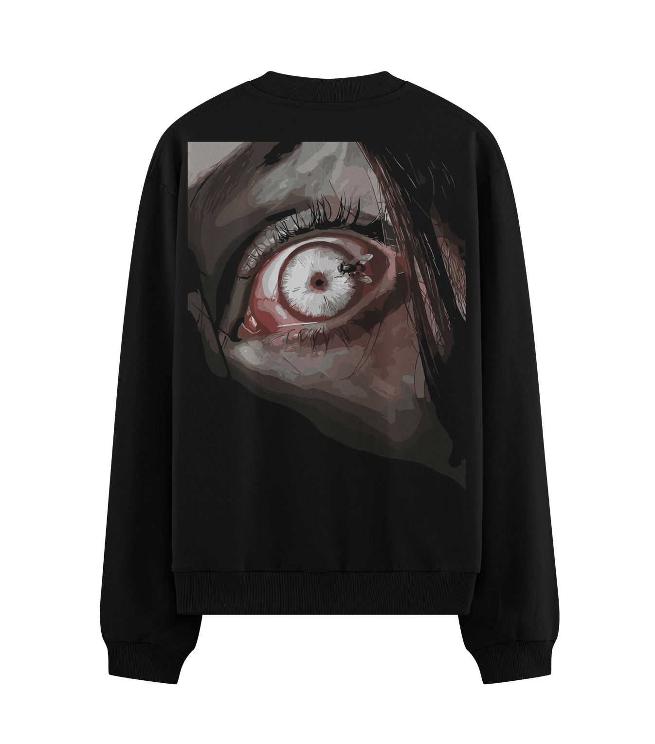 Eye artwork on PRDGY sweatshirt