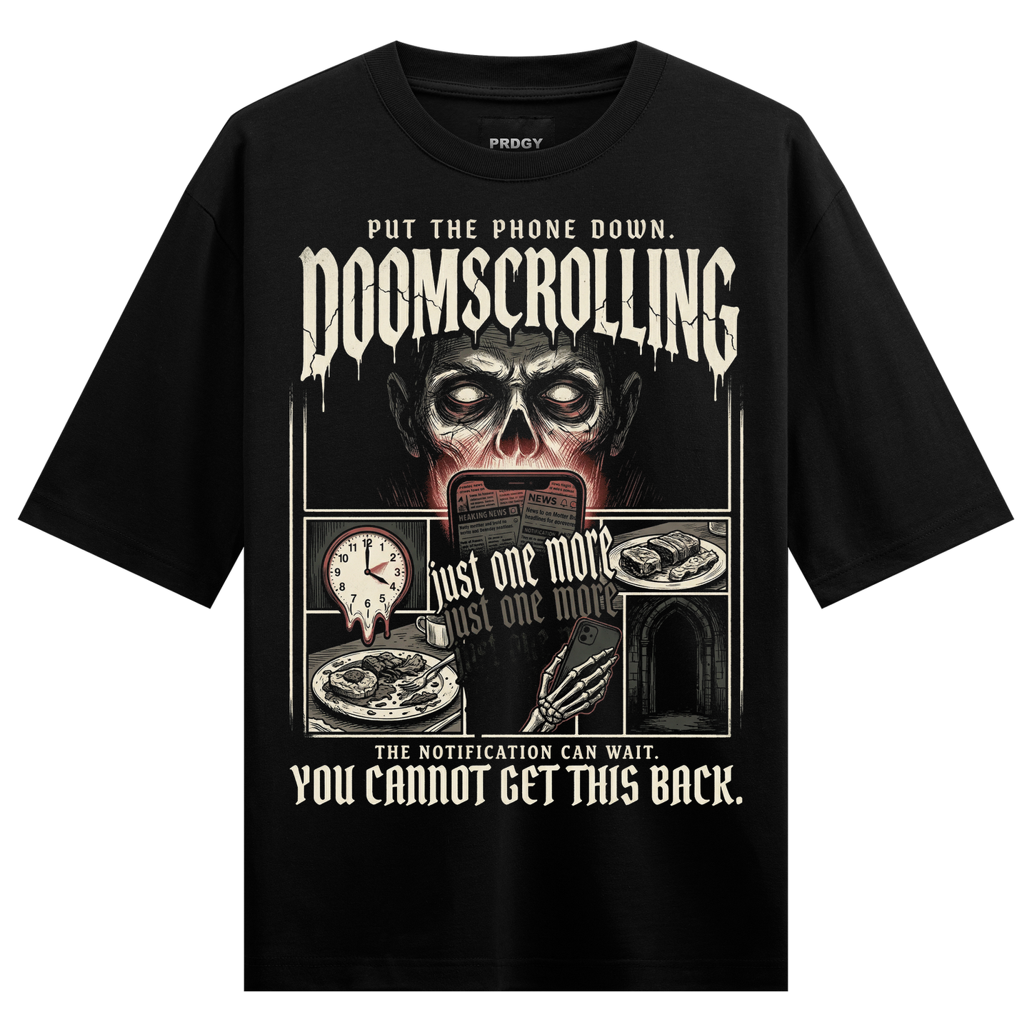 PRDGY Doomscroll Regret Oversized T-shirt