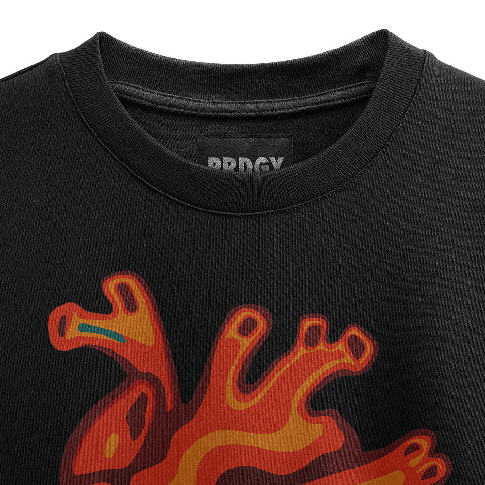 Dropout Heart Front Oversized T-SHIRT