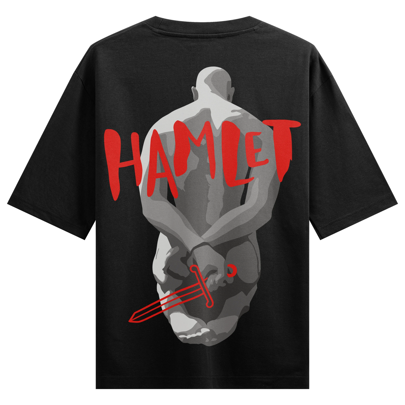 Hamlet artwork on PRDGY oversized t-shirt