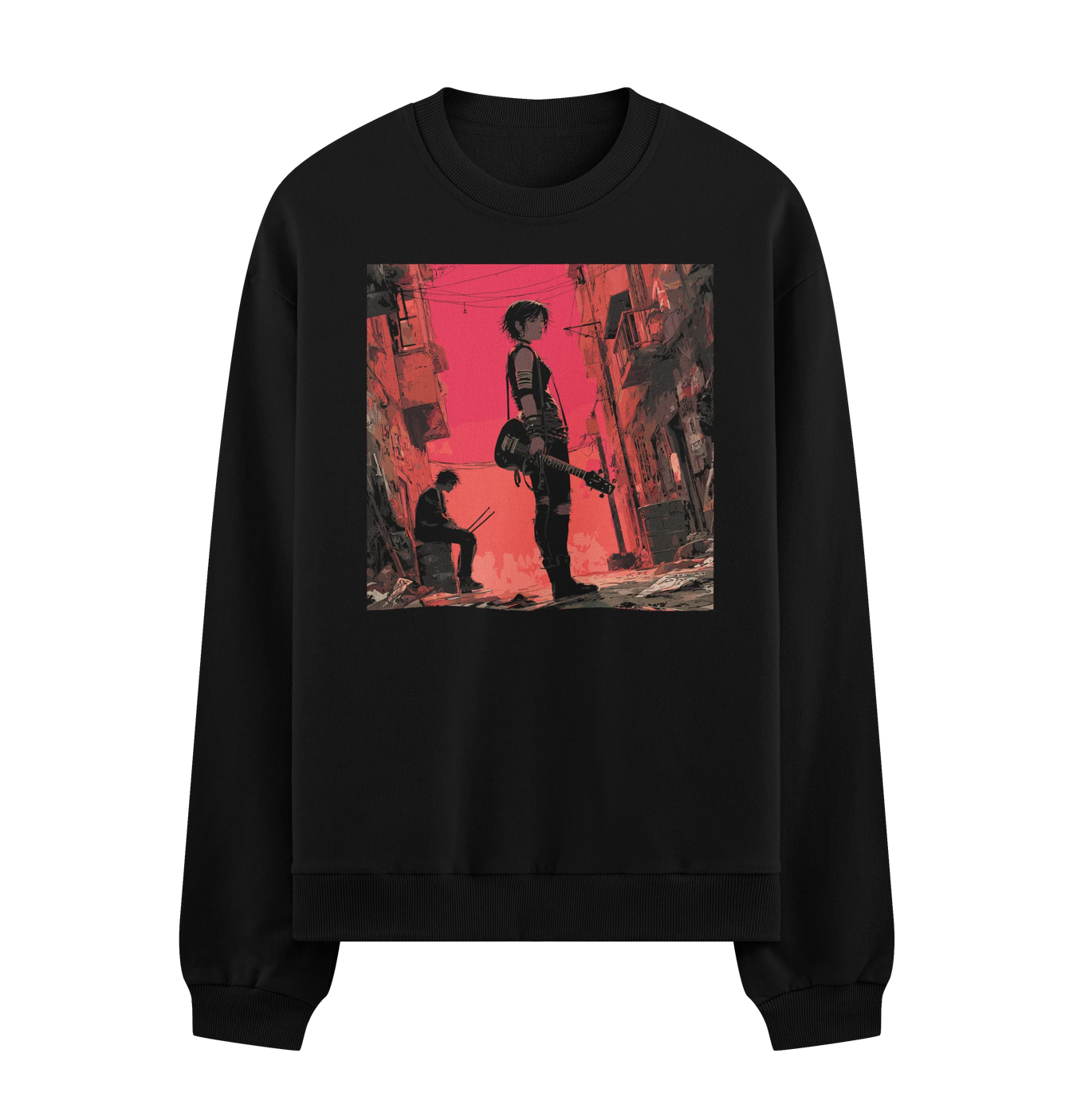 Rock Band artwork on PRDGY sweatshirt