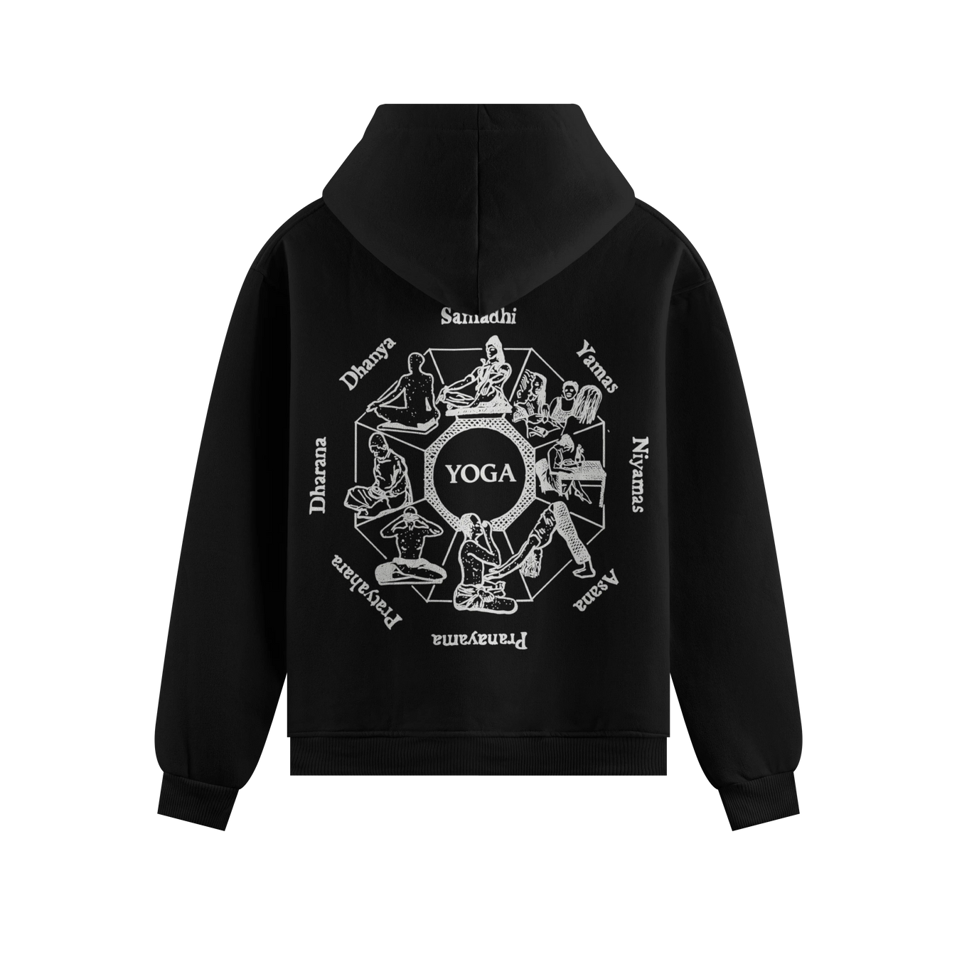 Yoga artwork on PRDGY hoodie