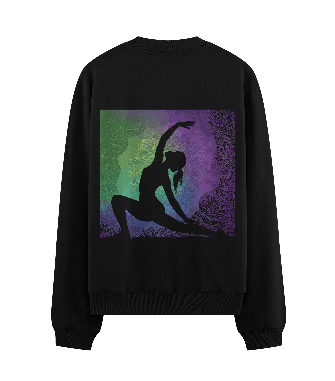 Yoga artwork on PRDGY sweatshirt