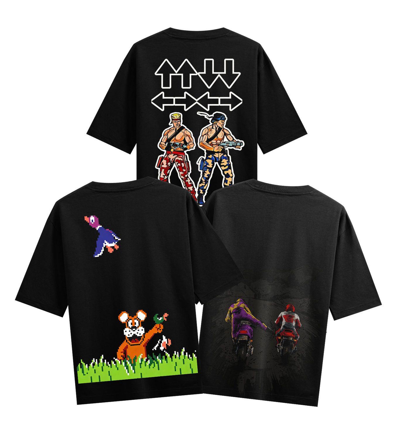 Arcade Forever T-Shirt by PRDGY — 8-bit retro gaming design with vintage arcade elements, knockout print design.
