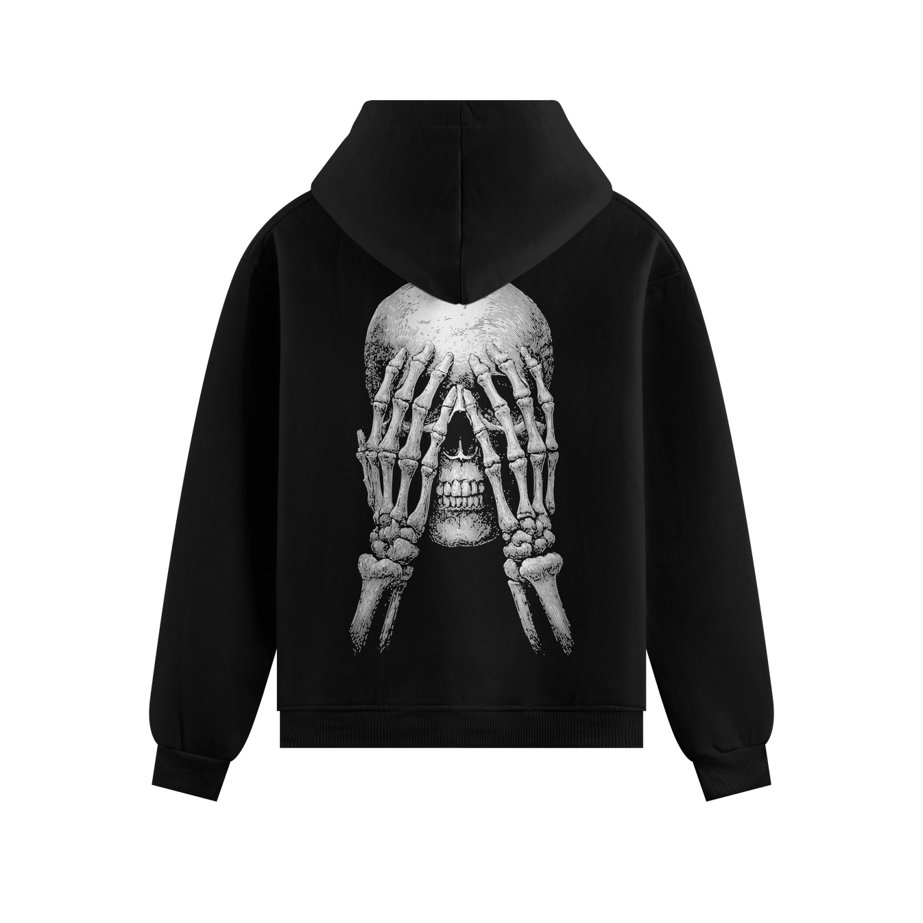Gothic Skull artwork on PRDGY hoodie