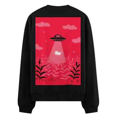 PRDGY Cats Are Aliens Oversized Sweatshirt