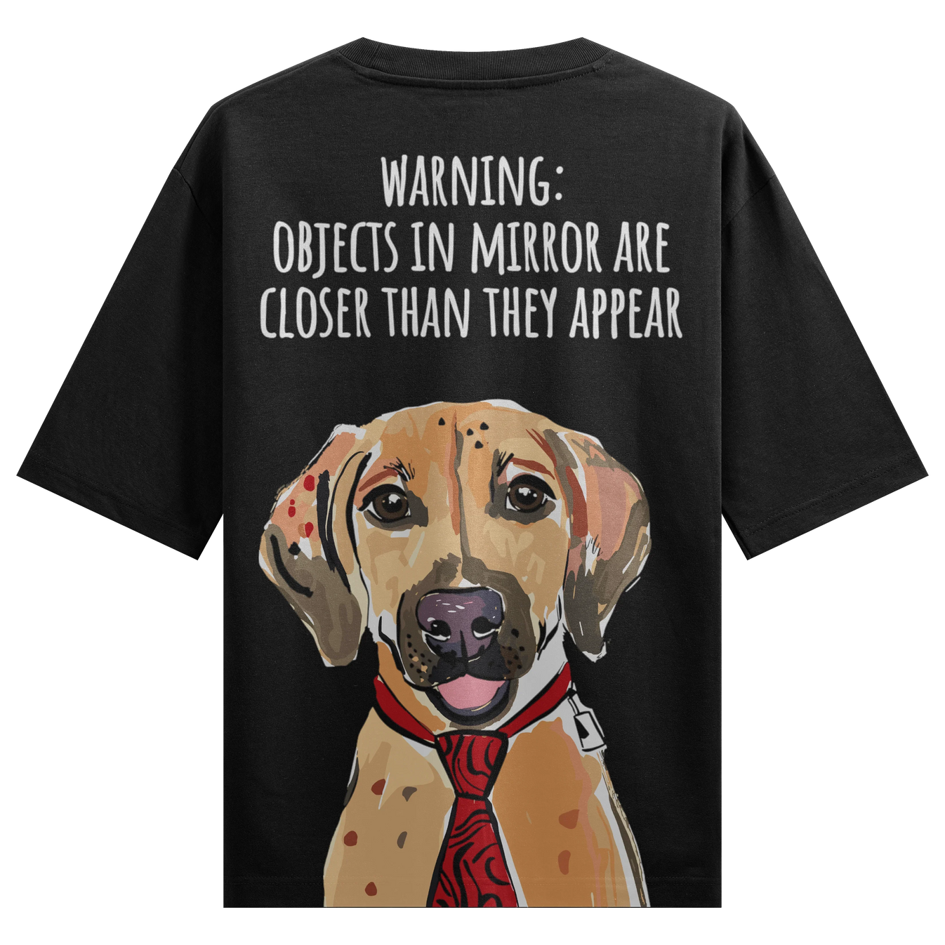 Dog artwork on PRDGY oversized t-shirt