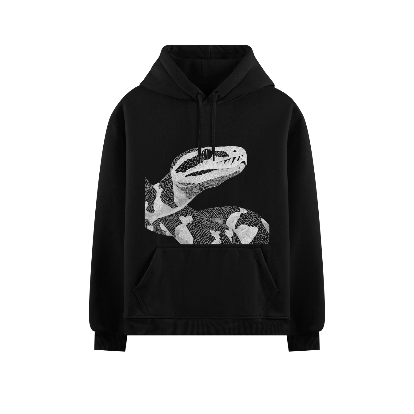Snake artwork on PRDGY hoodie