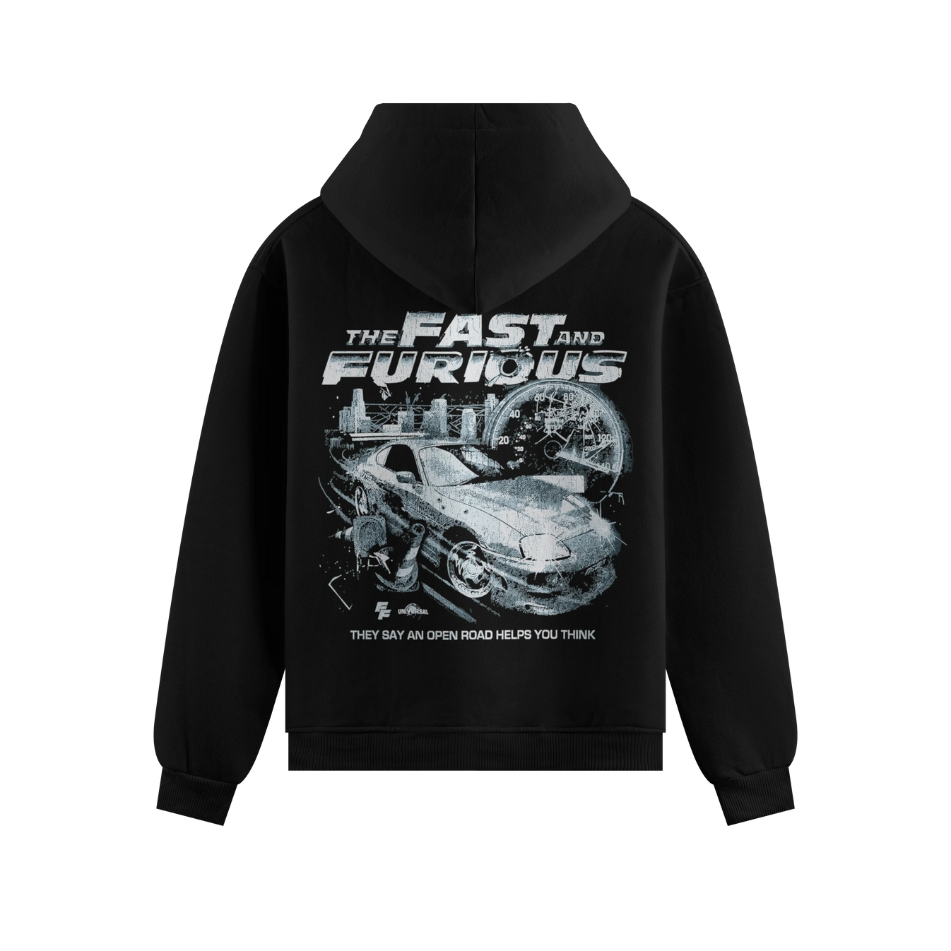 The Fast And The Furious artwork on PRDGY hoodie
