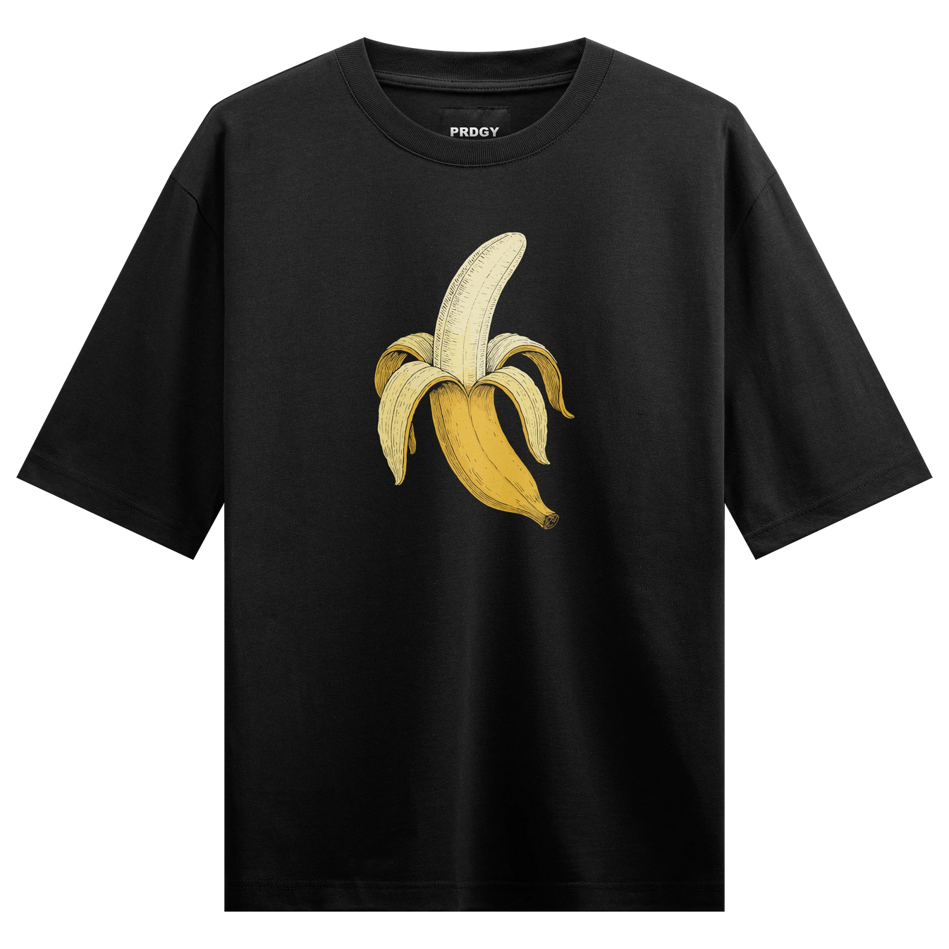 Banana artwork on PRDGY oversized t-shirt