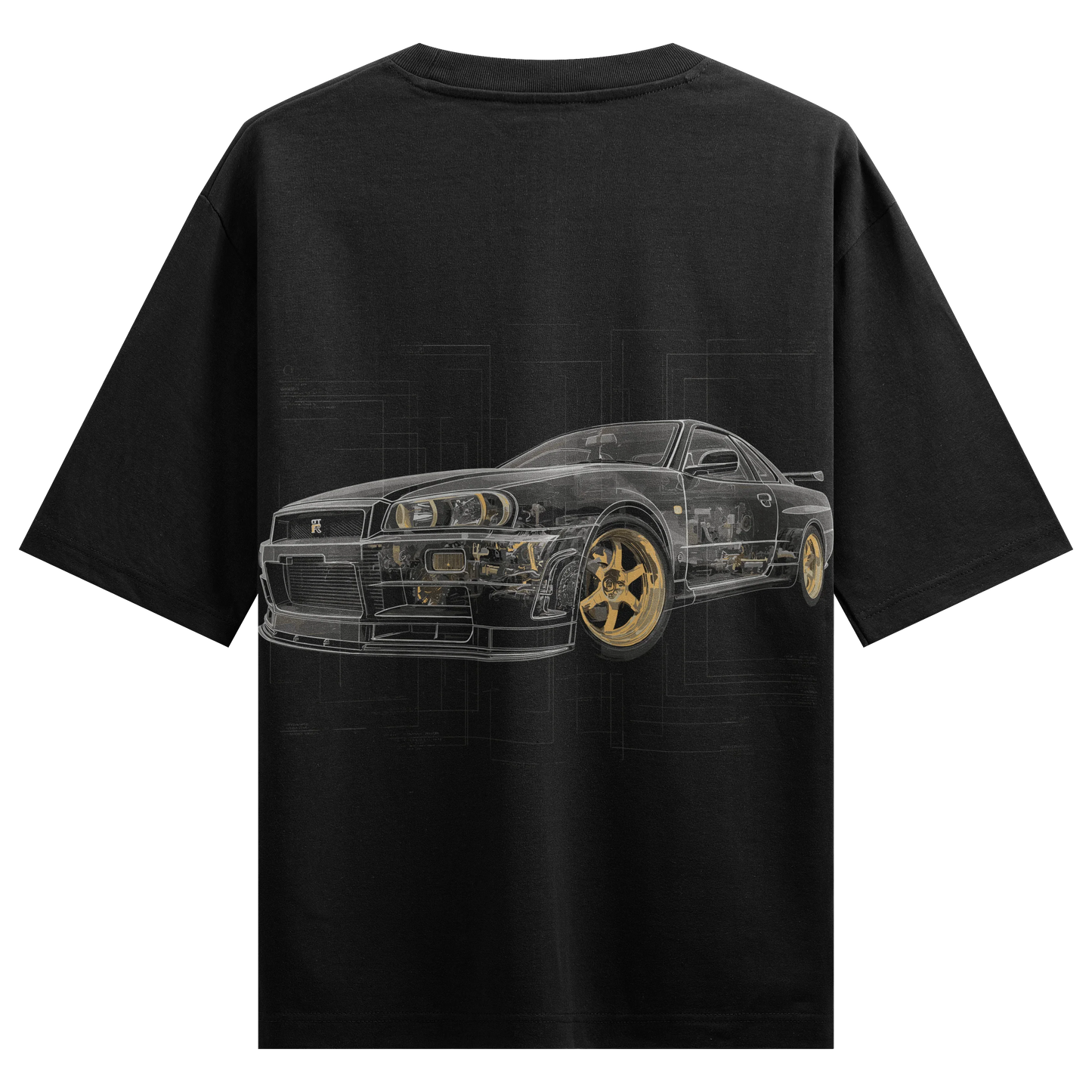 PRDGY GTR Blueprint Oversized T-Shirt