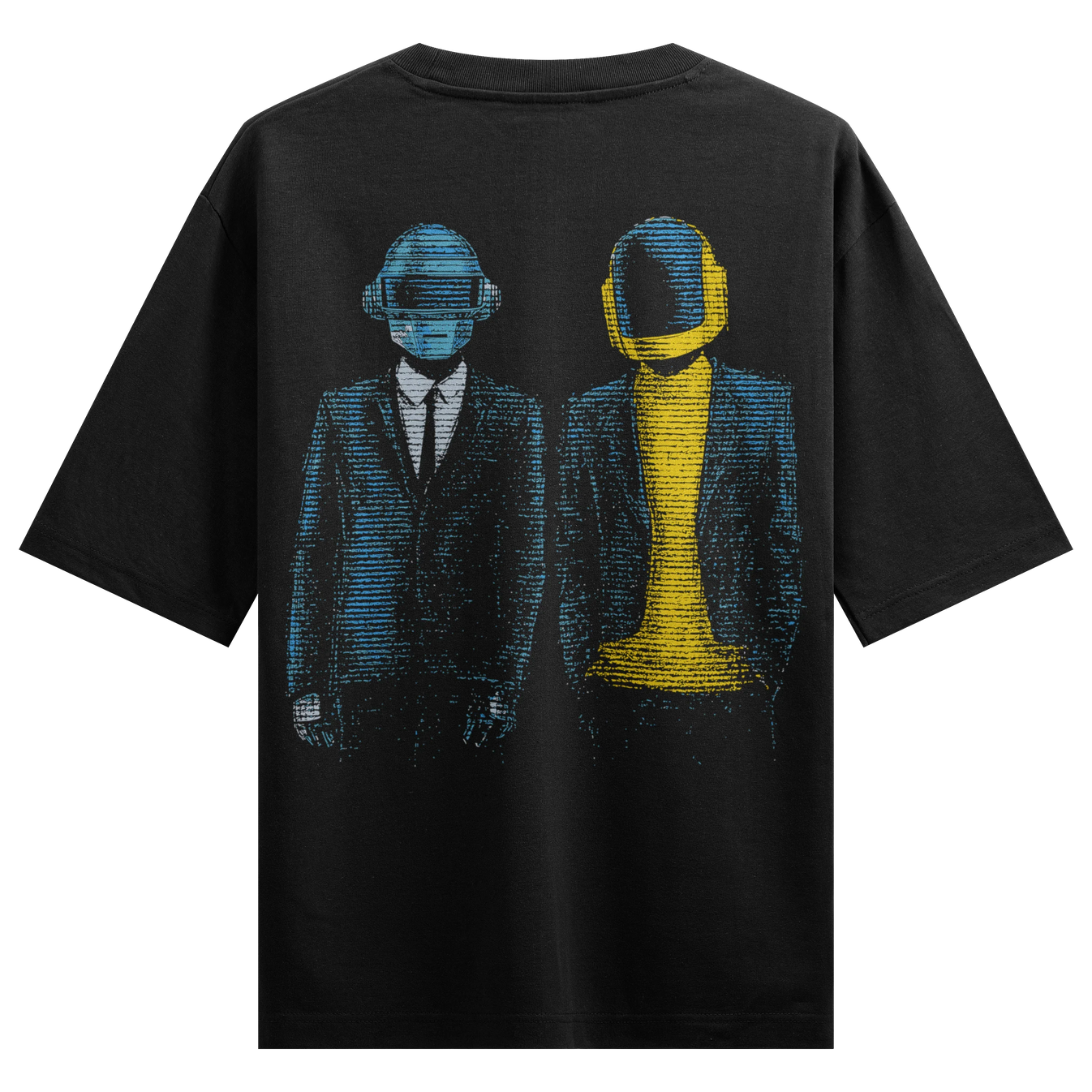 Daft Punk artwork on PRDGY oversized t-shirt