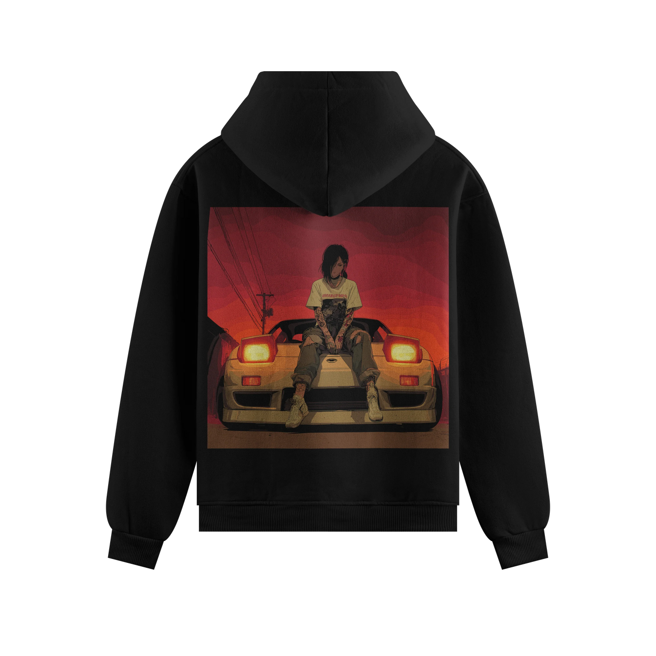 Anime Girl artwork on PRDGY hoodie