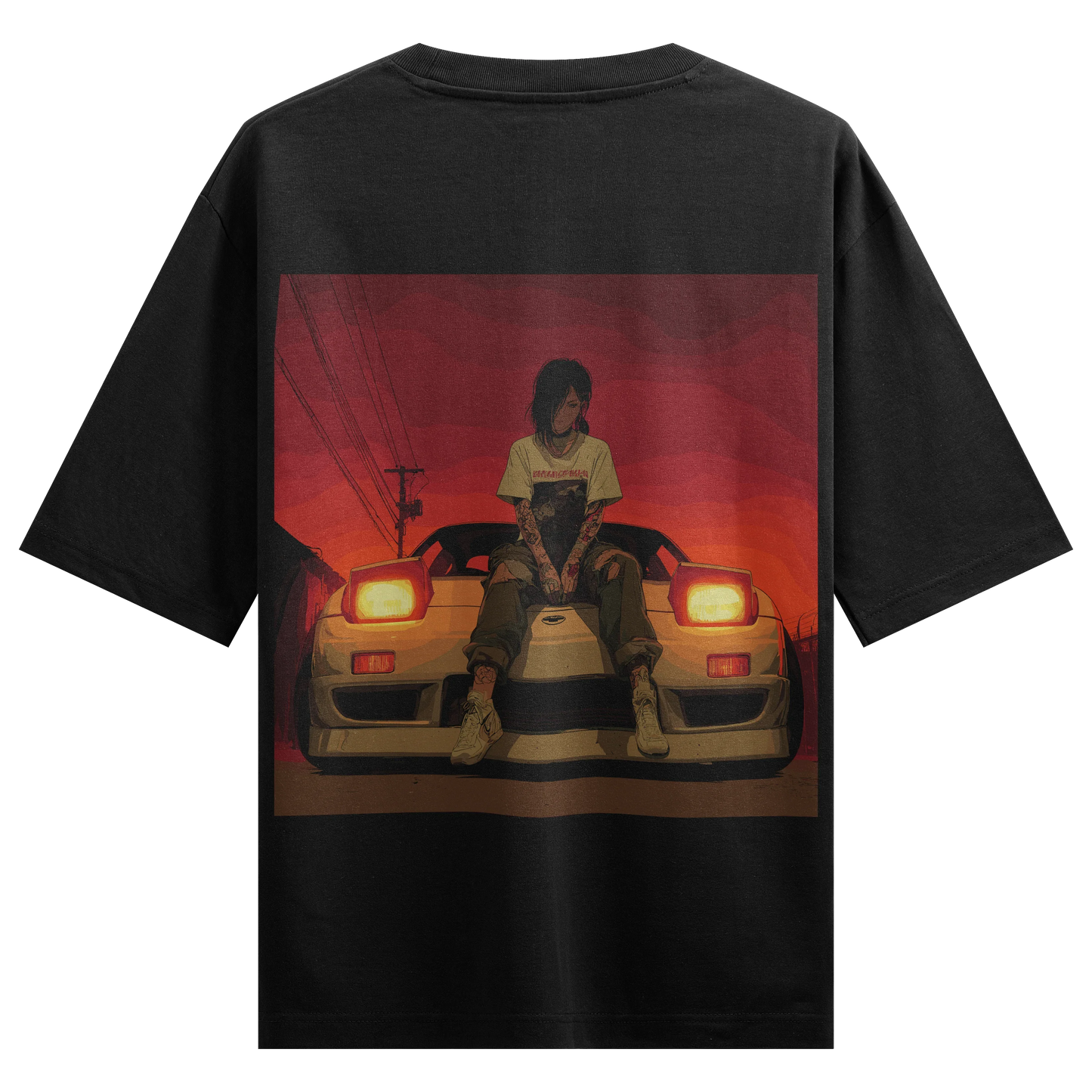 PRDGY JDM Sunset Oversized T-Shirt