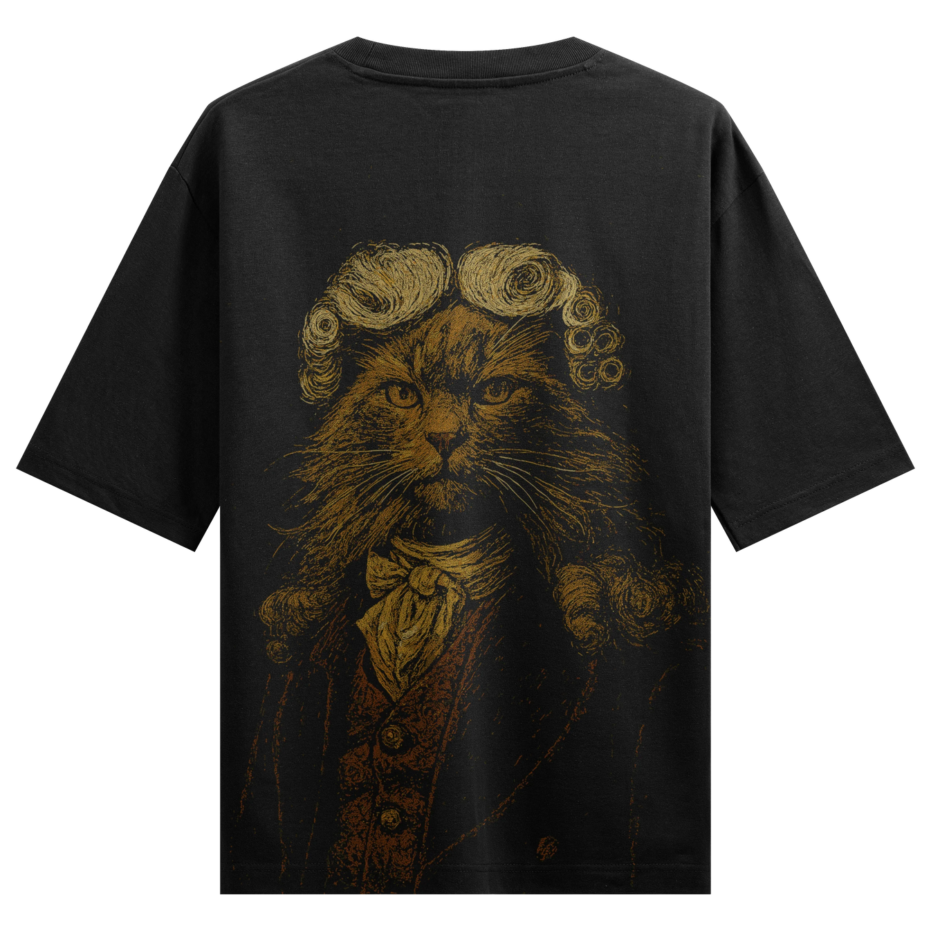 Funny Cat artwork on PRDGY oversized t-shirt