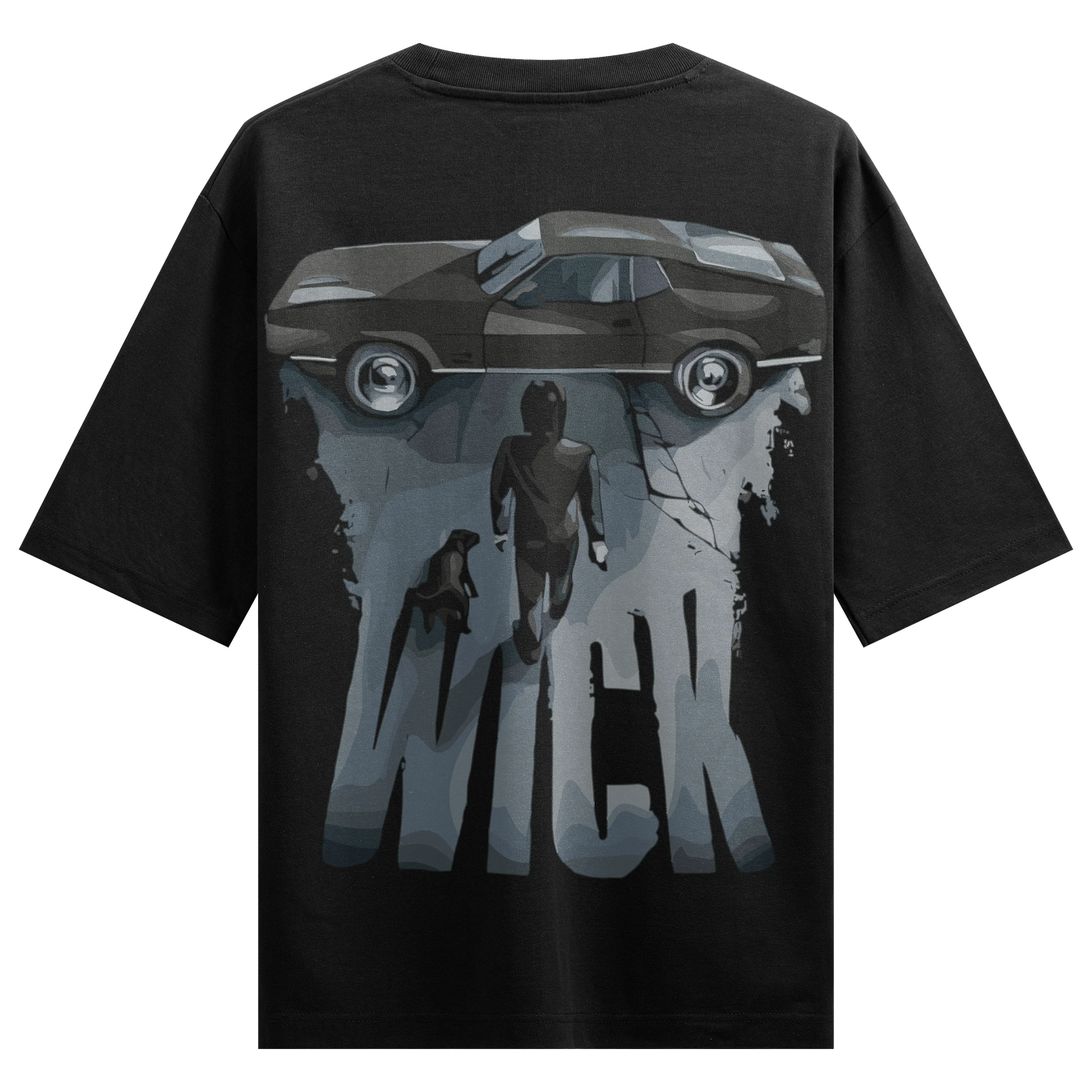John Wick artwork on PRDGY oversized t-shirt