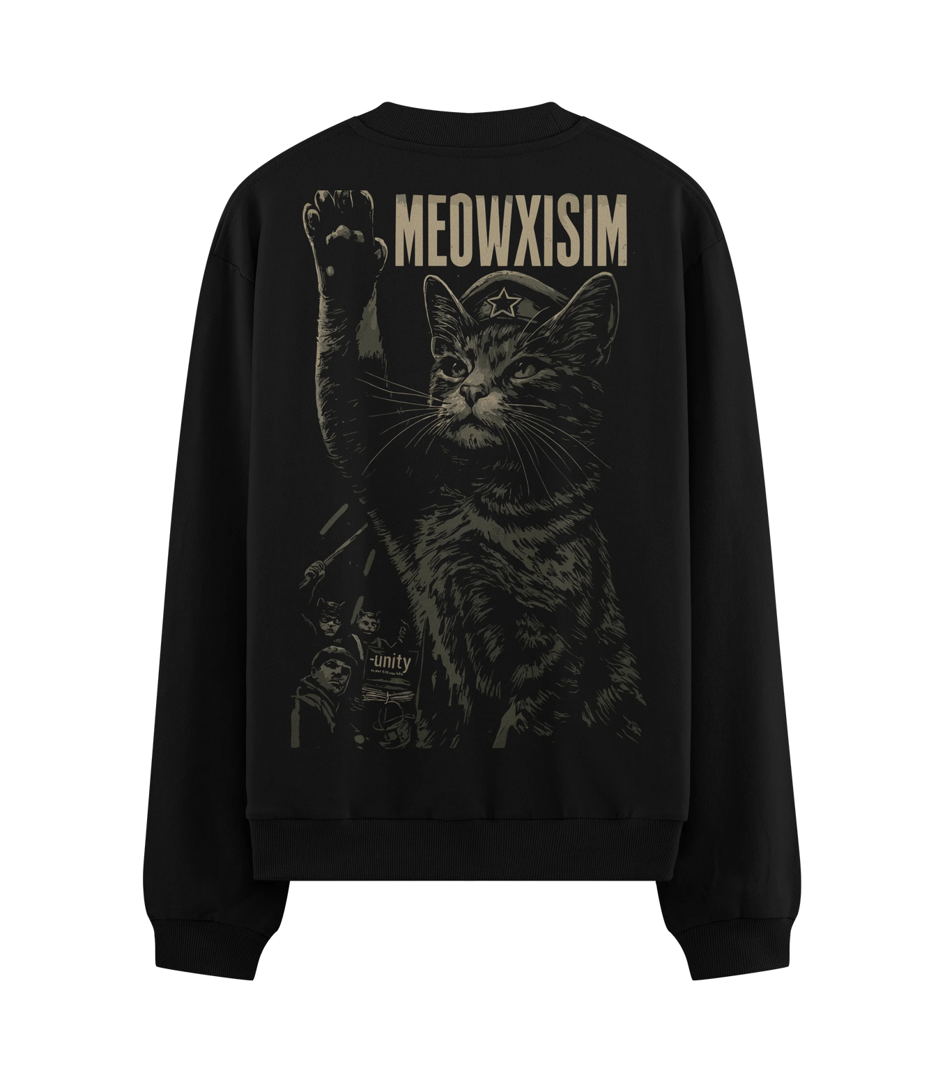 MEOWXISIM Unity As Per 19 Rev Lto artwork on PRDGY sweatshirt