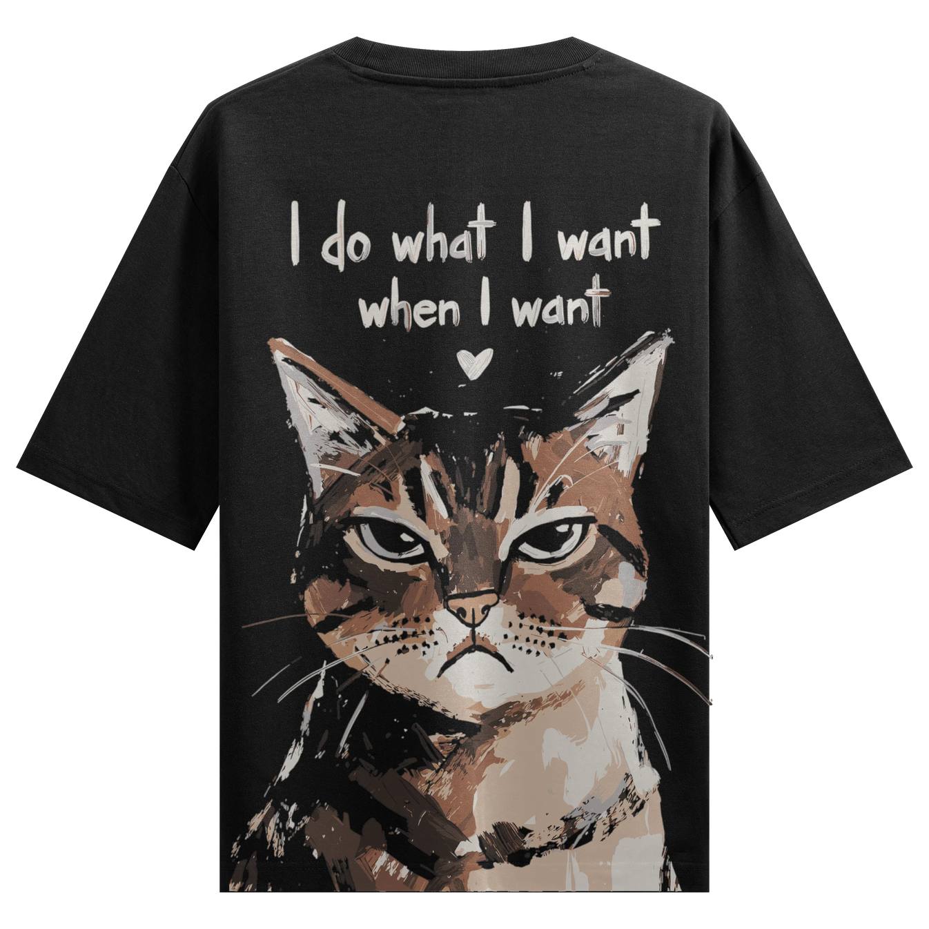 I Do What I Want When I Want artwork on PRDGY oversized t-shirt