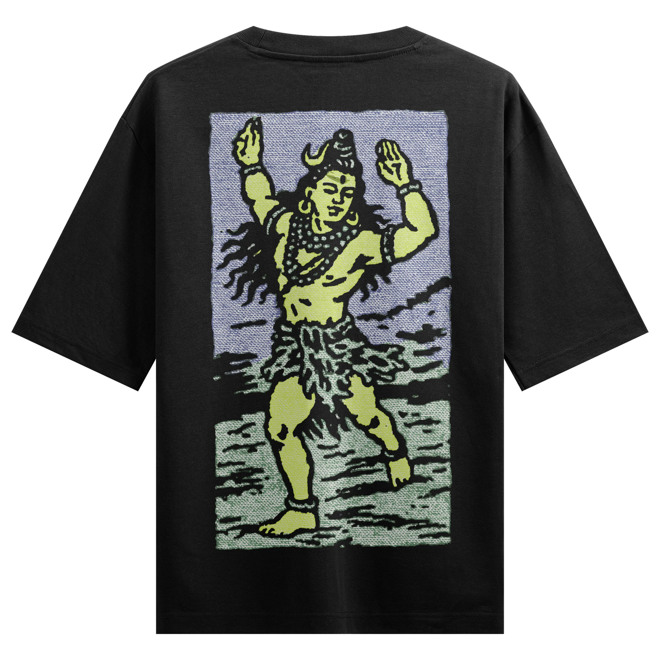 Shiva artwork on PRDGY oversized t-shirt