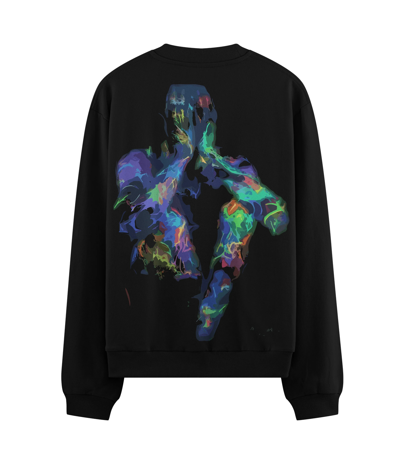 Abstract Figure artwork on PRDGY sweatshirt