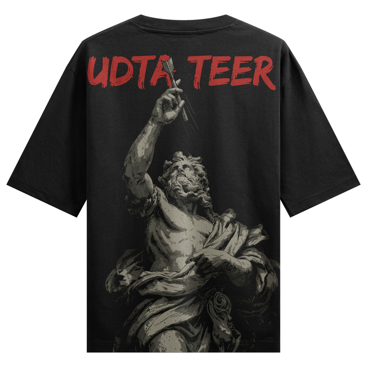 UDTA TEER artwork on PRDGY oversized t-shirt