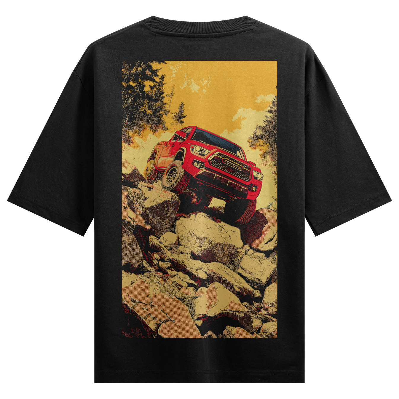 Toyota Tacoma artwork on PRDGY oversized t-shirt