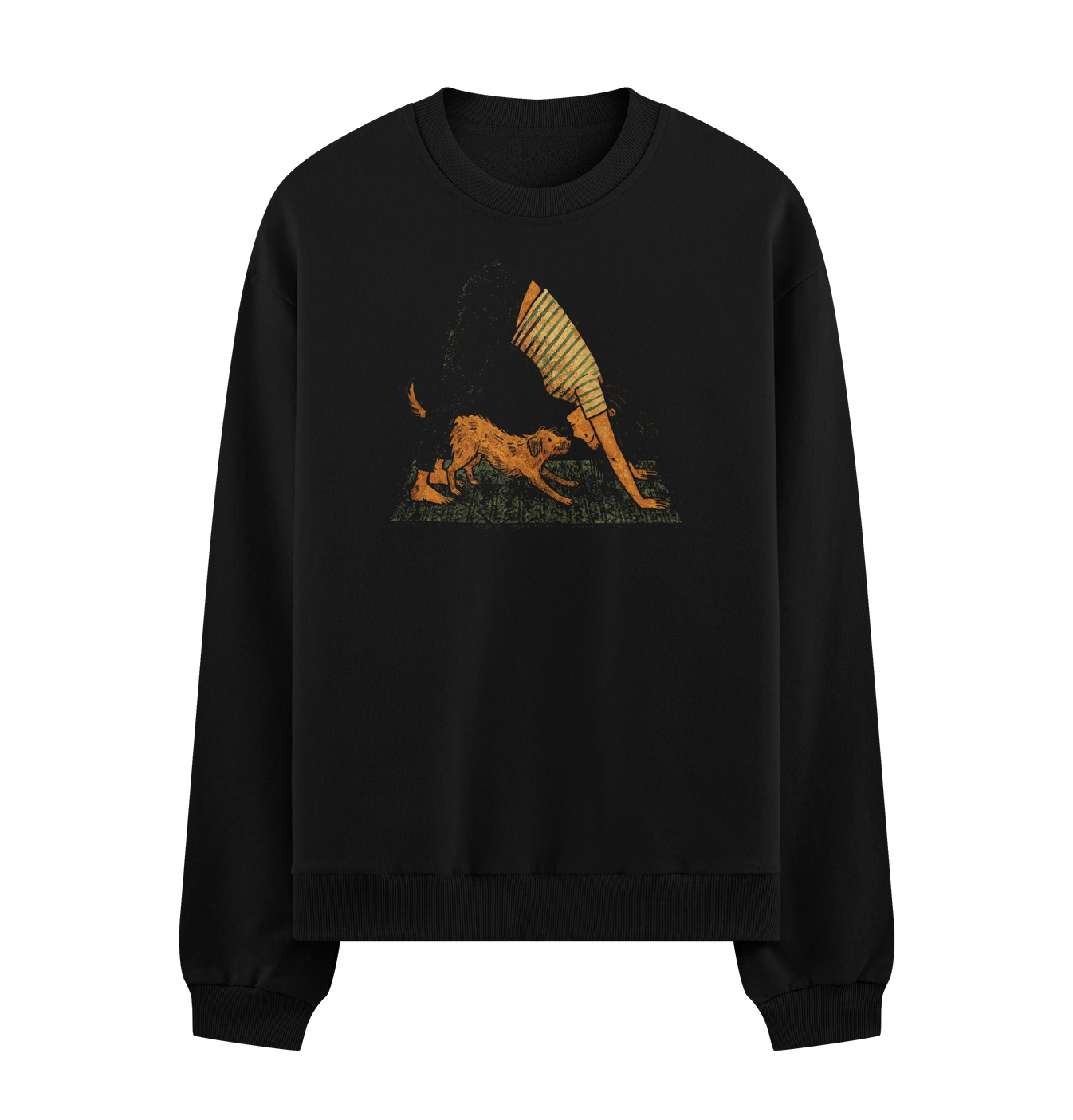 Yoga Dog artwork on PRDGY sweatshirt
