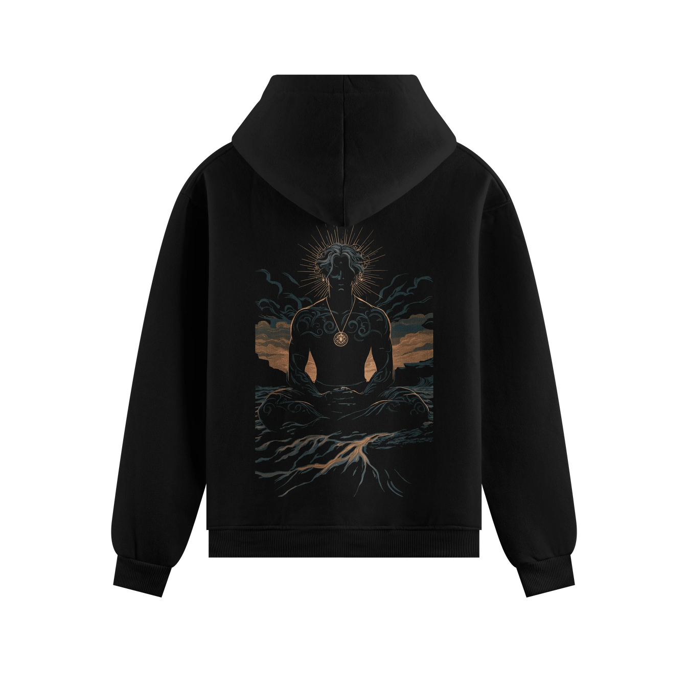 Buddha artwork on PRDGY hoodie