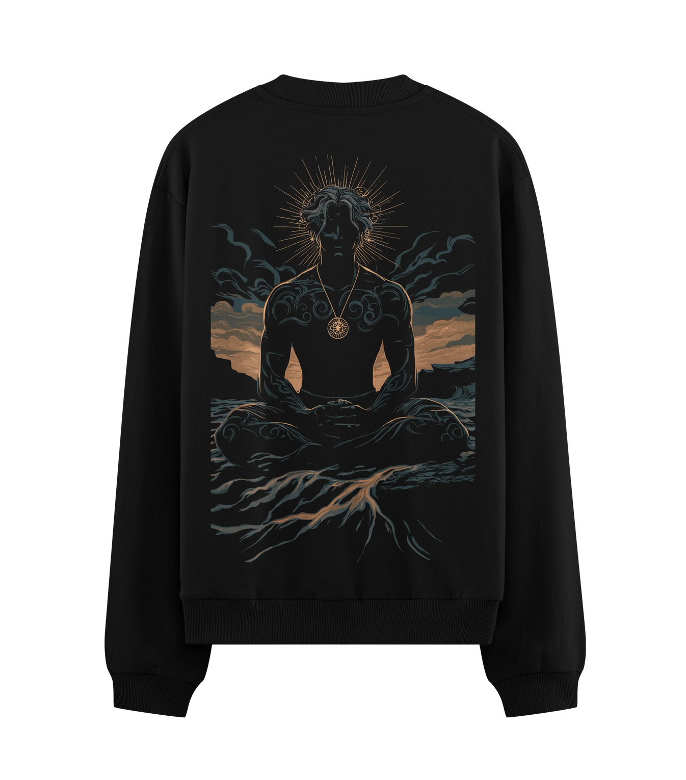 Buddha artwork on PRDGY sweatshirt