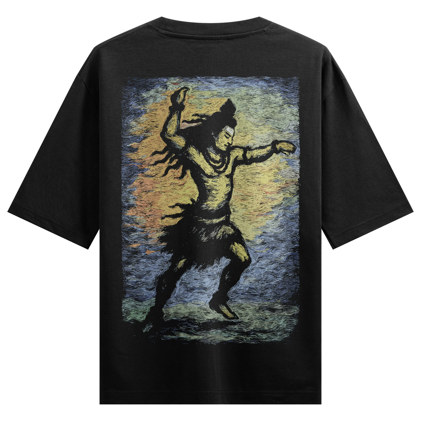 Shiva artwork on PRDGY oversized t-shirt